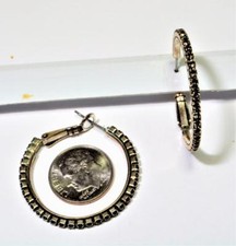 Plateado Pedrería Aro Forma Omega Pendientes Clip comprar usado  Enviando para Brazil