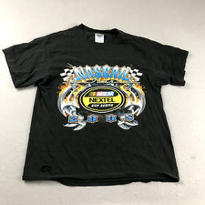 Usado, Camiseta NASCAR Nextel 2005 Cup Series masculina grande preta dupla face motor * comprar usado  Enviando para Brazil