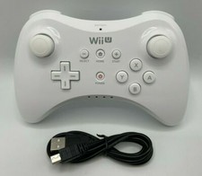 Como Novo Genuíno Nintendo Wii U Pro Controle Sem Fio Branco + Cabo de Carregamento comprar usado  Enviando para Brazil