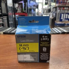 Usado, **Cartucho de fita transparente Epson LabelWorks preto transparente 1/2 polegada 30 pés LC 4TBN9 comprar usado  Enviando para Brazil