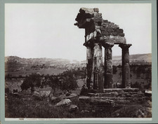 Giorgio Sommer, Italia, Girgenti, Tempio di Castore e Poluce vintage albumen pri comprar usado  Enviando para Brazil
