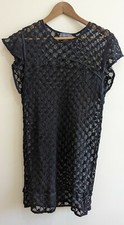 Vestido Magali Pascal preto algodão renda manga com tampa transparente tamanho M comprar usado  Enviando para Brazil