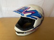 Usado, Antigo 80s 90s Bieffe 3 Capacete Esportivo Motocross Itália Pequeno 56 Rosa Azul Branco 22A comprar usado  Enviando para Brazil