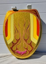 Assento sanitário pintado personalizado floco dourado folha doce listras chamas 1 de 1 comprar usado Assento sanitário pintado personalizado floco dourado folha doce listras chamas 1 de 1 comprar usado  Enviando para Brazil