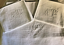 Nappe serviettes anciennes d'occasion  France
