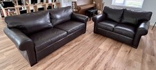 Leather sofa suite for sale  HORSHAM