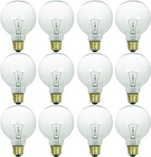 Pacote com 12 lâmpadas globo G25, luz transparente, 2600K, 180LM, 25W comprar usado  Enviando para Brazil