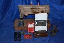 SINGER 328 MÁQUINA DE COSTURA EM ZIGUEZAGUE COM ACESSÓRIOS DE DISCO MANUAL 1961 REPARADA/TESTADA comprar usado  Enviando para Brazil