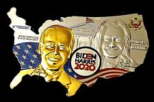 Mapa de moedas de prata dourada Joe Biden bandeiras estaduais dos EUA presidente dos EUA Kamala Harris assinado comprar usado  Enviando para Brazil