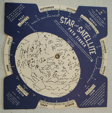 Vintage 1966 Star & Satellite Path Finder Constellation Chart, Edmund Sci. Co. comprar usado  Enviando para Brazil