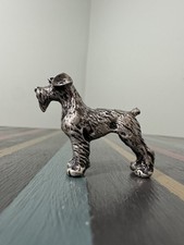 Vintage pewter schnauzer for sale  LONDON