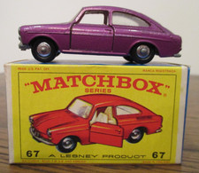 Rodas regulares Matchbox, MB 67 VOLKSWAGEN 1600 TL. ROXO RARO. Caixa tipo E comprar usado  Enviando para Brazil