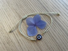Pulseira cristã ortodoxa ajustável grega Mati olho mau - Azul escuro/ouro, usado comprar usado  Enviando para Brazil