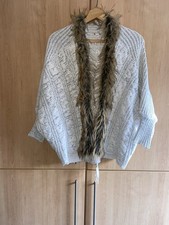 faux fur trim cardigan for sale  GLASGOW