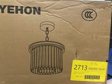 Candelabro YYEHON cristal ventilador de teto lustre luzes sem lâmina 18 polegadas novo na caixa comprar usado  Enviando para Brazil