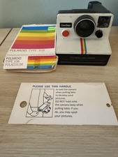 Câmera Polaroid One Step Land vintage funcionando listra arco-íris com alça comprar usado  Enviando para Brazil