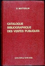 Catalogue bibliographique vent d'occasion  Expédié en Belgium