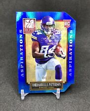 2013 Elite Cordarrelle Patterson /16 ASPIRATIONS Die-Cut BLUE FOIL SSP RC #120 comprar usado  Enviando para Brazil