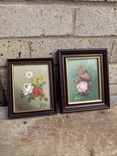 Vintage floral paintings for sale  COLCHESTER