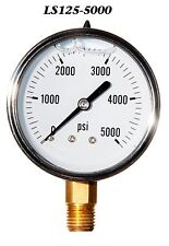 Manômetro 0-5000 PSI líquido cheio, 2,5” face de aço inoxidável, 1/4" LM NPT comprar usado  Enviando para Brazil