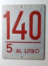 1950 Placa Aluminio 140/5 Con Litro comprar usado  Enviando para Brazil