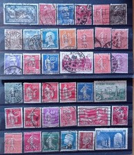 Lot timbres perforés d'occasion  Rouen-
