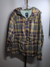 Pulôver vintage Gap Anorak corta-vento jaqueta leve tamanho grande xadrez  comprar usado  Enviando para Brazil