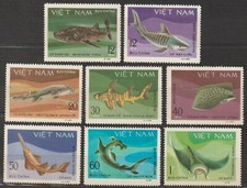 1980 Selos do Vietnã Coleção de Peixes de Água Salgada Sc # 1070-1077 MNH comprar usado  Enviando para Brazil