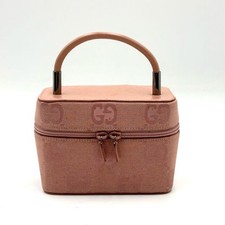 Usado, Bolsa de mão GUCCI GG de lona rosa acabamento em couro rara autêntica Japão comprar usado  Enviando para Brazil