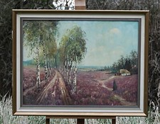 Usado, Paesaggio Rurale Con Riscaldatori, Olio Su Tela, Firmato PF JAHNKE comprar usado  Enviando para Brazil