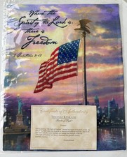 Bandeira de jardim Thomas Kinkade Light of Freedom 2nd Corinthians EUA Nova York 14x11”, usado comprar usado  Enviando para Brazil