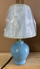 Abajur estilo cerâmica azul 10" com abajur azul claro - A2000 comprar usado  Enviando para Brazil