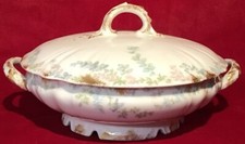 Usado, Sopa de porcelana coberta Haviland, Limonges França padrão floral azul Tureen (H4) comprar usado  Enviando para Brazil
