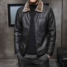 Men black leather for sale  DAGENHAM