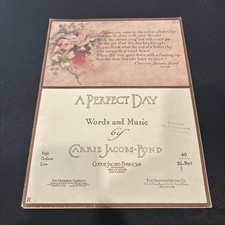 Partituras de 1910 A PERFECT DAY por Carrie Jacobs-Bond comprar usado  Enviando para Brazil