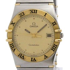 Relógio masculino OMEGA Constellation quartzo aço ouro 18K 396.1080 polido BF584969 comprar usado  Enviando para Brazil