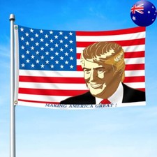 5ft X 3ft Trump US Flag 1 Ply President Flags Vivid Color Home Garden Decoration comprar usado  Enviando para Brazil