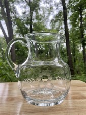 Floral etched glass for sale  Ottumwa