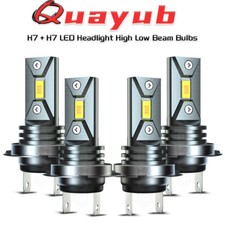 KIT combo de lâmpadas de farol de LED H7 H7 feixe alto baixo branco super brilhante 6000K 4X, usado comprar usado  Enviando para Brazil