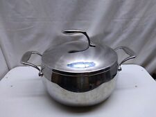 Tupperware Chef aço inoxidável antiaderente 6 qt panela de estoque forno holandês tampa de torrador LEIA comprar usado  Enviando para Brazil