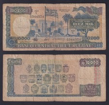 Banconota uruguay 10000 usato Banconota uruguay 10000 usato  Chieri