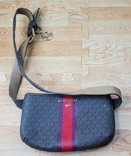 Bolsa de cinto Michael Kors monograma listra vermelha logotipo MK alça ajustável comprar usado  Enviando para Brazil