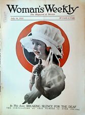 Woman's Weekly Magazine July 16 1921 Helping the Deaf Major Julia Stimson comprar usado  Enviando para Brazil