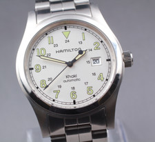 [N ESTADO PERFEITO] Hamilton cáqui 041330 mostrador branco 42mm relógio automático masculino do Japão comprar usado  Enviando para Brazil