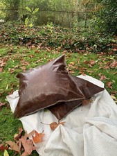 Brown leather cushion for sale  WINDSOR