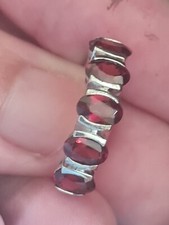 Silver garnet stone for sale  BIRMINGHAM