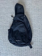 Mochila tiracolo Eddie Bauer RipStop preta ombro estilingue caminhada caminhada, usado comprar usado  Enviando para Brazil