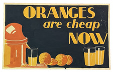 POSTER DE PAPELÃO VINTAGE 8X12"~LARANJAS SÃO BARATAS AGORA~MEIO CENTAVO~PLACA MARROM VADUN comprar usado POSTER DE PAPELÃO VINTAGE 8X12"~LARANJAS SÃO BARATAS AGORA~MEIO CENTAVO~PLACA MARROM VADUN comprar usado  Enviando para Brazil