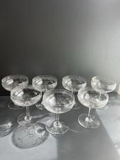 Lot de 7 Coupe A Champagne En Cristal Gravé Baccarat Modèle Mimosas  comprar usado  Enviando para Brazil
