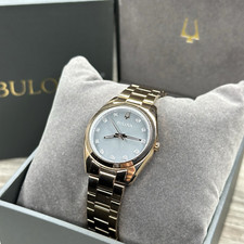 NOVO✅MOSTRADOR DIAMANTE✅ Bulova Surveyor relógio feminino aço ouro rosa 31MM 97P156 comprar usado  Enviando para Brazil